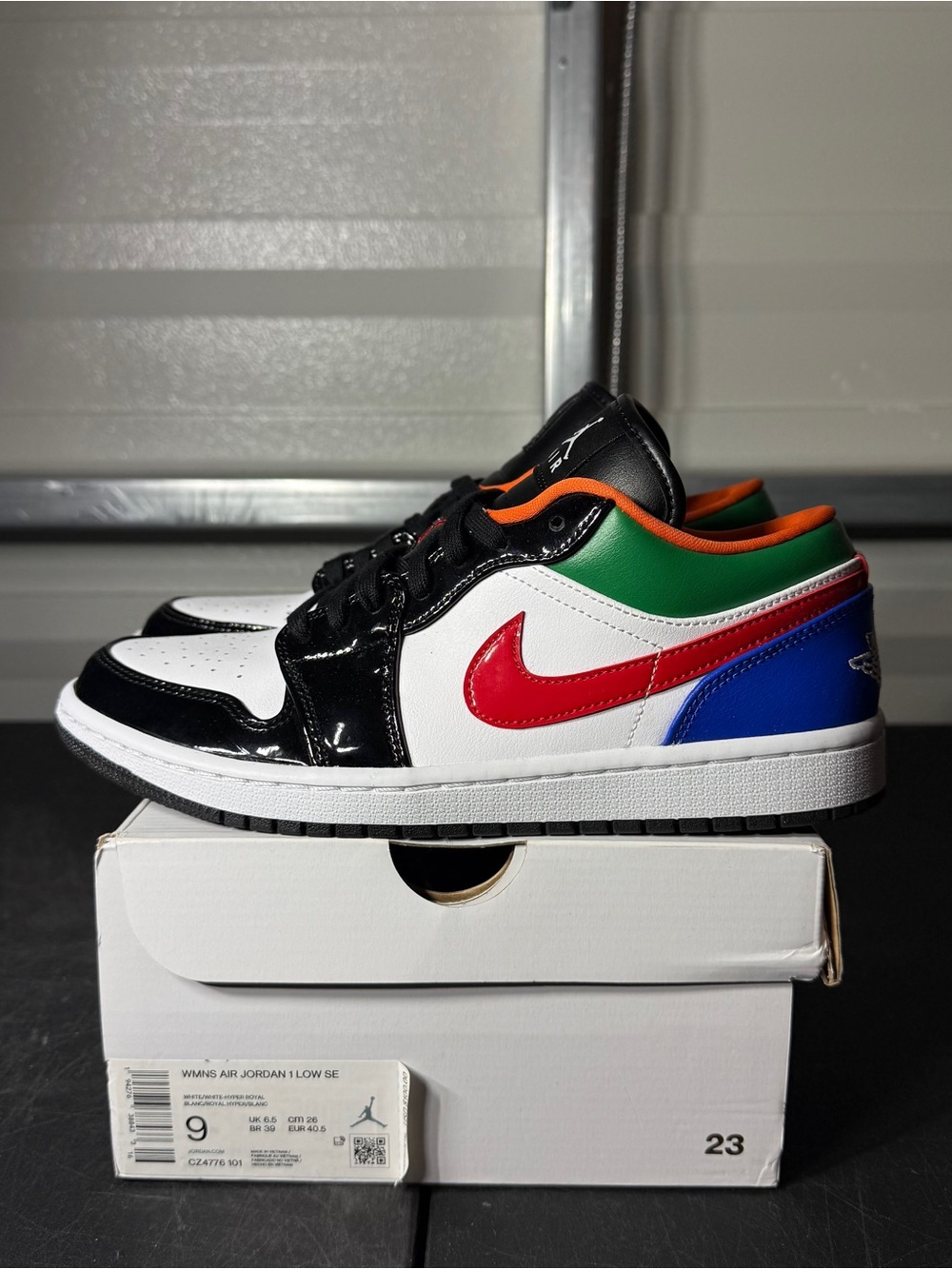Size 9W - Air Jordan 1 Low SE Multicolor Colorblock Leather Low Top CZ4776-101